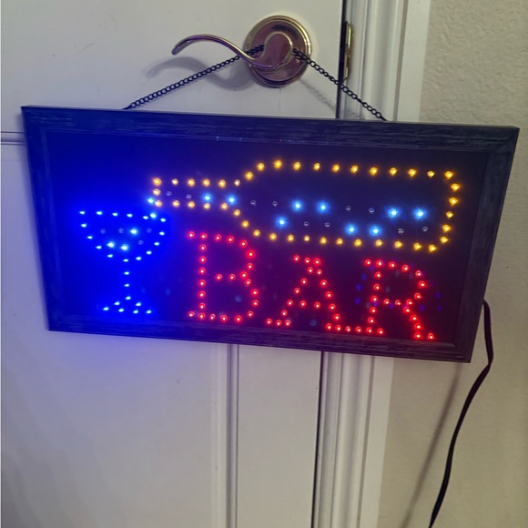 LED Bar Sign with Multicolor Lights Plug In - Picture 2 of 8